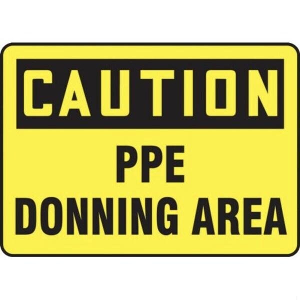 Accuform OSHA CAUTION SAFETY SIGN MUST WEAR MPPA690VA MPPA690VA - main